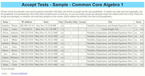 accept tests